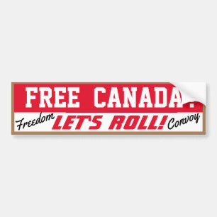 Free Canada Let's Roll! Autoaufkleber