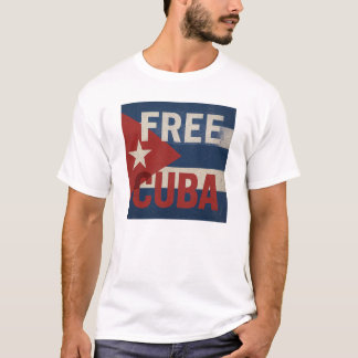 Free Cuba Distressed Flag Activist T-Shirt