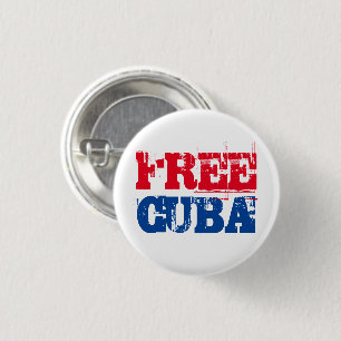 Free Cuba SOS Cuba Rot-Blau-Button-Taste Button