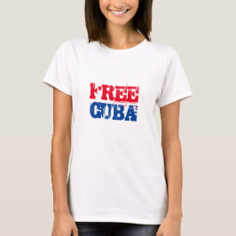 Free Cuba SOS Kuba Rot Blau T-Shirt