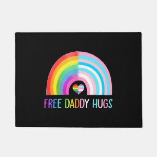Free Daddy Hugs Gay Pride Lgbtq Lgbt Rainbow Fußmatte