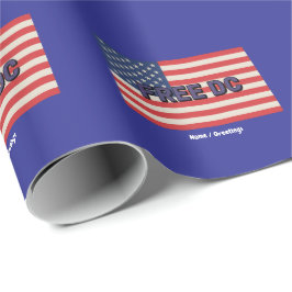 Free DC Bold Graphic Show Support für Washington Geschenkpapier