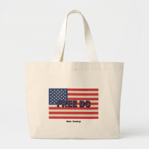 Free DC Bold Graphic Show Support für Washington Jumbo Stoffbeutel