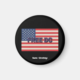 Free DC Bold Graphic Show Support für Washington Magnet
