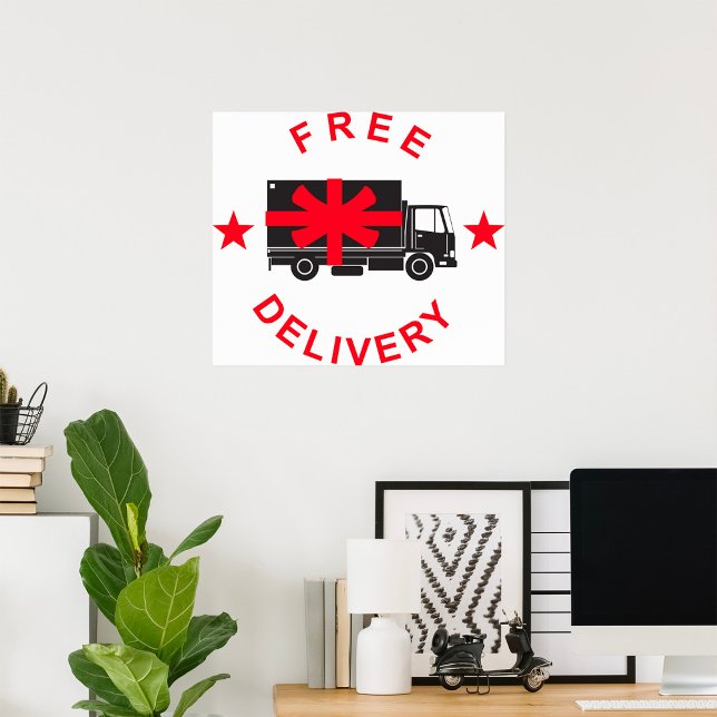 Free Delivery Truck Poster (Von Creator hochgeladen)