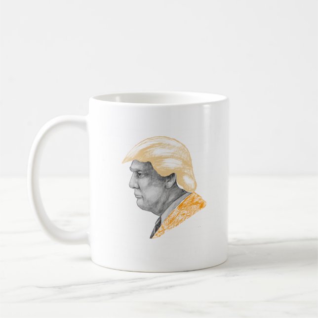 Free Donald Trump Mugshot Funny Anti-Präsident Kaffeetasse (Links)