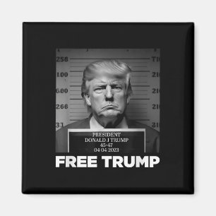 Free Donald Trump Mugshot Magnet
