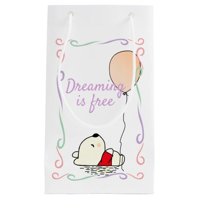 Free Dreams Bär mit Balloons Kleine Geschenktüte (Vorderseite)