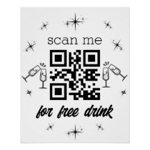 Free Drink qr Code stilvoll modern