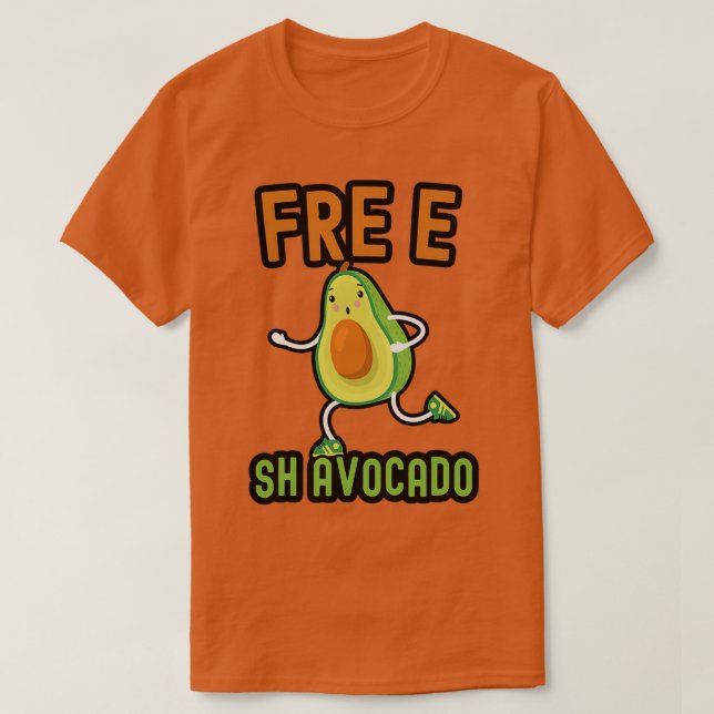 Free Fashion Shavocado lustiges Avocado-Zeichen T-Shirt (Design vorne)