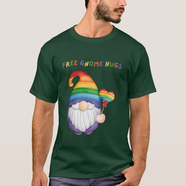 Free Gnome Hugs T-Shirt (Vorderseite)