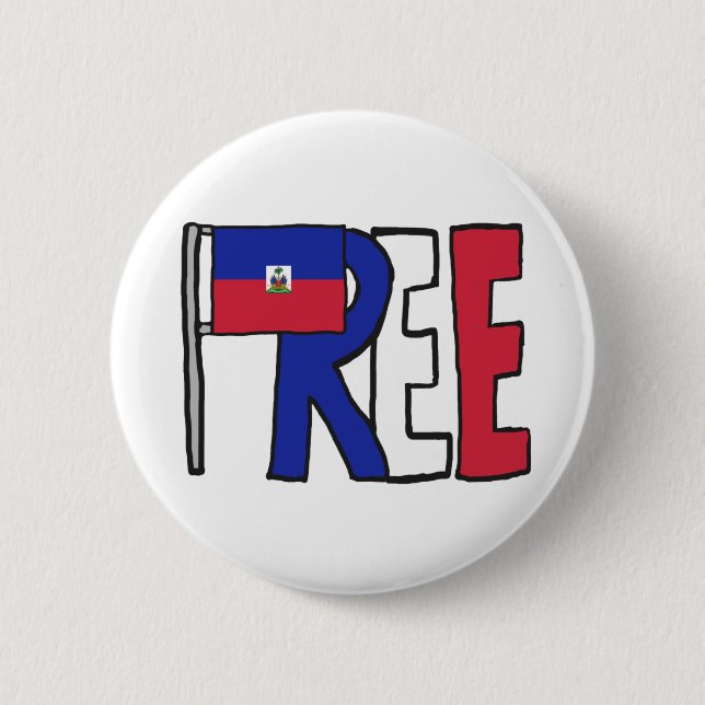 Free Haiti Button (Vorderseite)