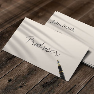 Free Handwriting Script Producer Business Card Visitenkarte