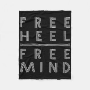 Free Heel - Free Mind - Telemark Skifahren Fleecedecke