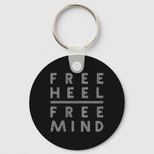 Free Heel - Free Mind - Telemark Skifahren Schlüsselanhänger