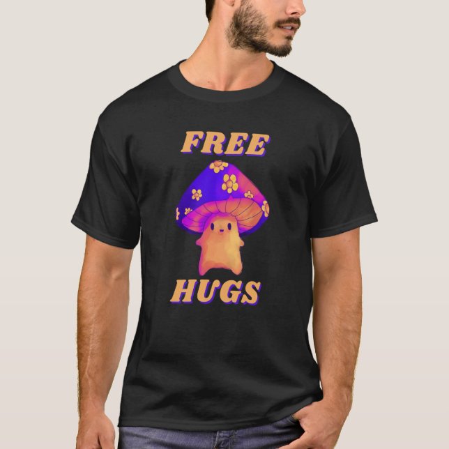 Free Hug Mushroom Rave T-Shirt (Vorderseite)