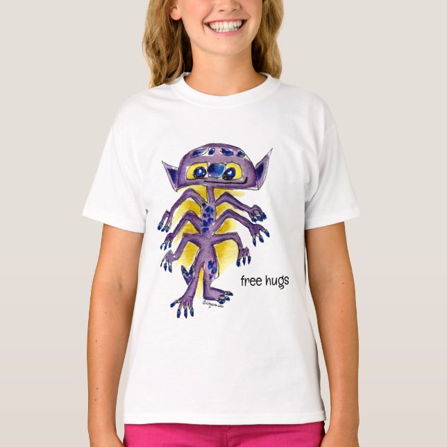Free Hugs Alien T-Shirt (Vorderseite)