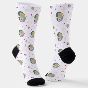 Free Hugs and Hearts Cactus Socks Socken