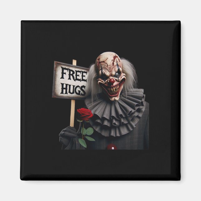 Free Hugs Beängstigend Clown Valentine Halloween H Magnet (Vorne)
