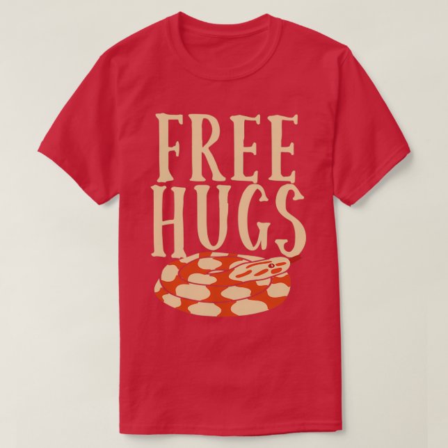 Free Hugs Boa Constrictor Snake Funny graphic and  T-Shirt (Design vorne)