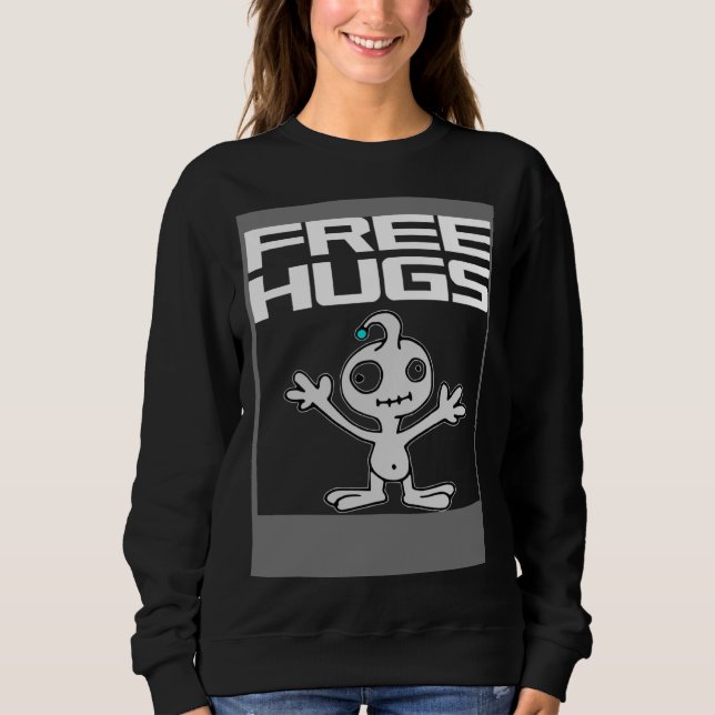 Free Hugs  Cute Alien Facehugger Sweatshirt (Vorderseite)
