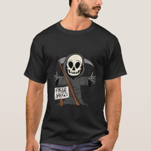 Free Hugs Grim Sensenmann Funny Pun Beängstigend H T-Shirt