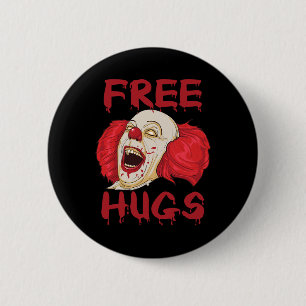 Free Hugs Halloween Evil Killer Beängstigend Clown Button