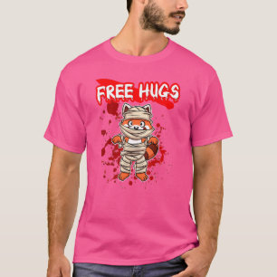 Free Hugs Halloween Sarcasm Beängstigend Creepy Ko T-Shirt