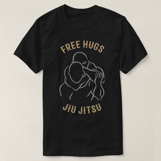 Free Hugs Jiu Jitsu BJJ MIXED MARTIAL ARTS Grappli T-Shirt (Design vorne)