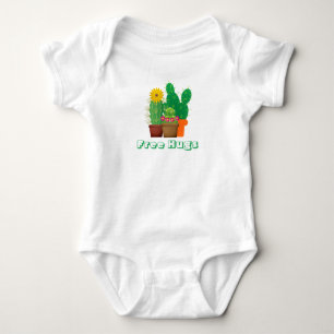 Free Hugs Kaktus Muster Baby Bodysuit Strampler