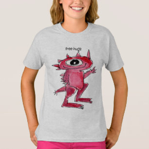 Free Hugs Pink Alien T-Shirt