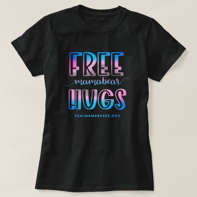 Free Hugs Pink und Blue T Shirt (Design vorne)