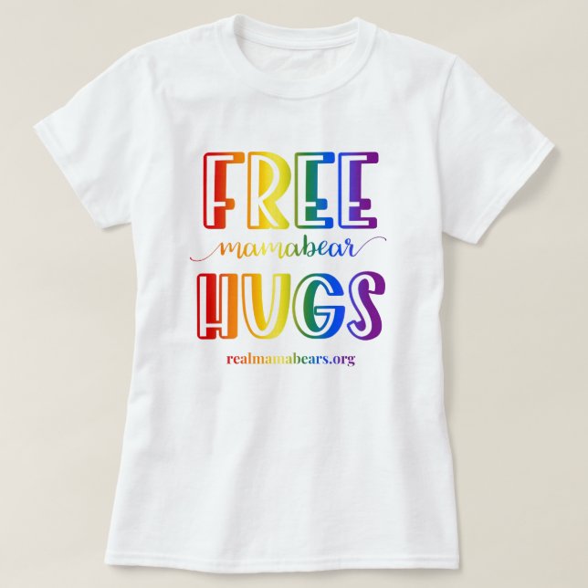 Free Hugs Rainbow T - Shirt (Design vorne)