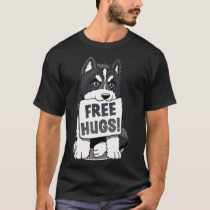 Free Hugs Shirt für Hunde und Sibirien Husky O
