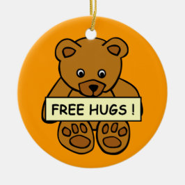 Free Hugs Teddy Ornament