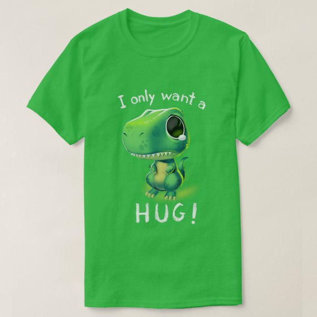 Free Hugs TRex I Wollte einfach eine Umarmung Nied T-Shirt (Design vorne)