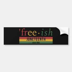 Free-ish since 1865 pan african flag Juneteenth Autoaufkleber