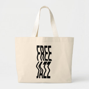 Free Jazz-Typografie fett Logo Jumbo Stoffbeutel