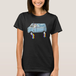 Free Magic Unicorn Driver Fantasy Rainbow T-Shirt