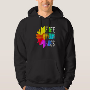 Free Mama Hugs Gay Pride Lgbt Daisy Rainbow Blume Hoodie