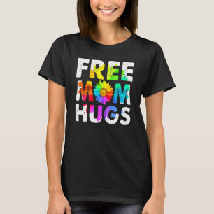 Free Mama Hugs Gay Pride Lgbt Daisy Rainbow Blume T-Shirt