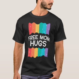 Free Mama Hugs Messy Bun Rainbow Lgbt Pride 1 T-Shirt