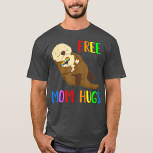 Free Mama Hugs Otter Niedlich Rainbow Flag Gay Pri T-Shirt