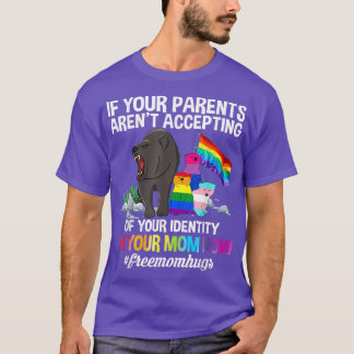 Free Mama Hugs Proud Mama Bear LGBT Gay Pride LGBT T-Shirt