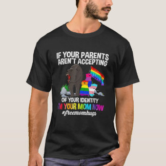 Free Mama Hugs Proud Mama Bear LGBT Gay Pride LGBT T-Shirt