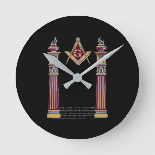 Free Mason Runde Wanduhr