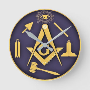 Free Mason Runde Wanduhr