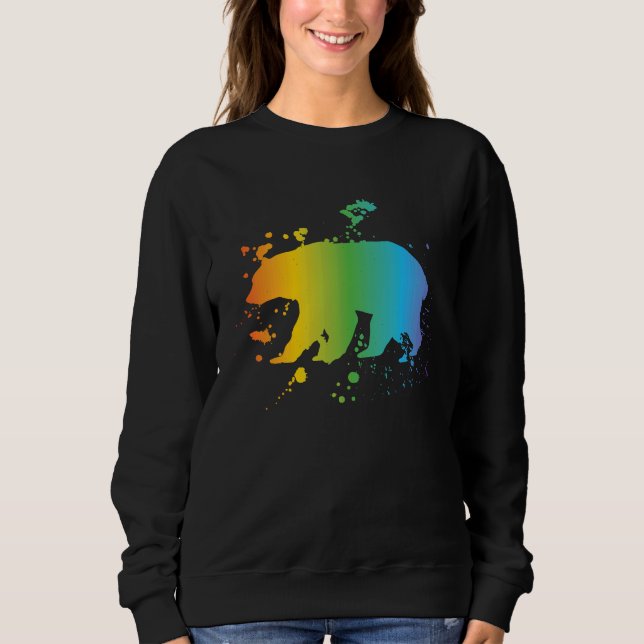 Free Mom Hugs bear LGBT pride social movement Sweatshirt (Vorderseite)