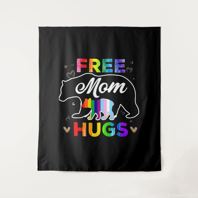 Free Mom Hugs Wandteppich (Vorderseite)