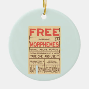 Free Morphemes Funny Grammar English Phonics Keramik Ornament